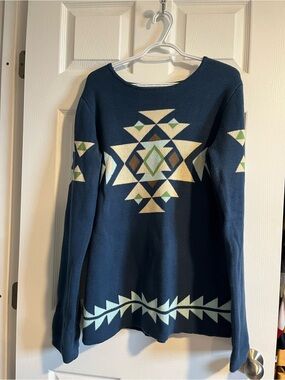 Outback Trading Co. L/XL Pullover - Blue with Yellow Logo
